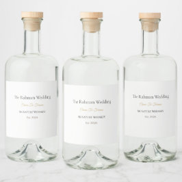 Lyxiga spritlabelsetiketter | Anpassad vigselsvisk Spritflaskor Etikett