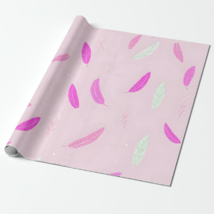 Lyxiga Trendiga Fjädrar Boho Kollektion Presentpapper