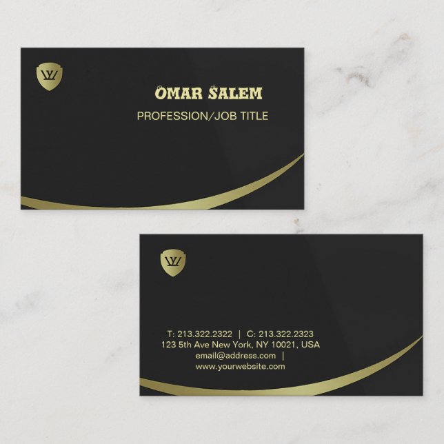 "Lyxigt affärskort med sofistikerat och mod Visitkort (Fram/baksida)