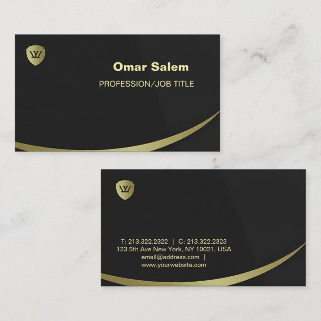 "Lyxigt affärskort med sofistikerat och mod Visitkort (Fram/baksida)