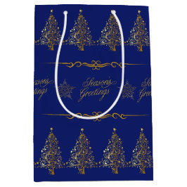 Lyxigt Elegant Royal Blå Guld Julgran