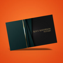 Lyxigt grönt guld elegant notarie  Visitenkort