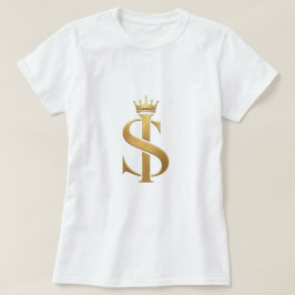 Lyxigt gyllene monogram SI / IS logodesign med Ro T Shirt