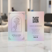 Lyxigt holografiskt visitkort för tatuerare med QR