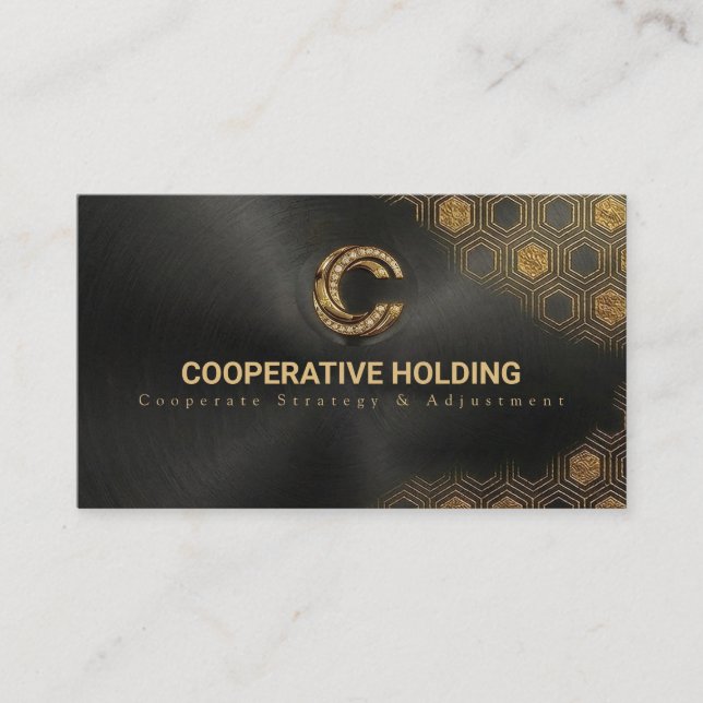 Lyxigt svart borstat metall-visitenkort visitkort (Framsida)