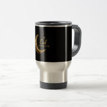 Lyxigt Svart & Guld Eid Mubarak – Elegant