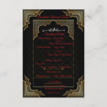 Lyxigt svart & guld muslimskt bröllop detaljerad k