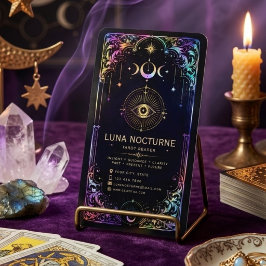 Lyxigt Tarot-Läsare Visitenkort med QR-kod Visitkort