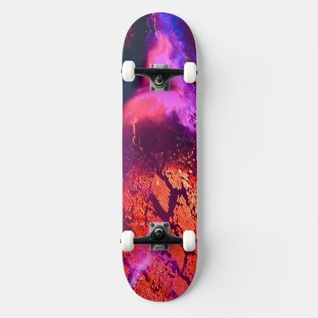 Lyxinspirerad aurorakonst mini skateboard bräda 18,5 cm (Framsida)