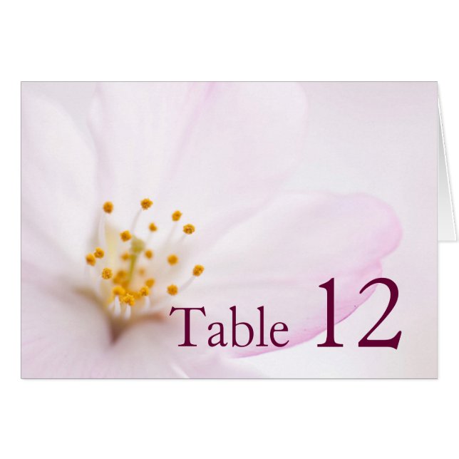 Lyxiskt Elegant Bloom Blommigt Bord-kort Hälsningskort (Framsidan Horizontal)