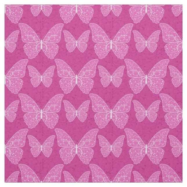Lyxiumets moderna Rosa Naturlig Blommigt Butterfly Tyg (Provkarta)