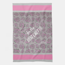 Lyxiumets moderna Vintage Blommigt Ro Kökshandduk