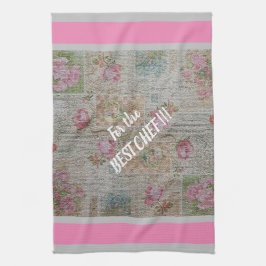 Lyxiumets moderna Vintage Blommigt Ro Kökshandduk