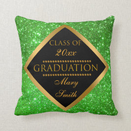 Lyxiummodern Anpassa Grönt Glitter Kudde