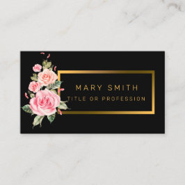 Lyxiummodern Blommigt Lägg till din text Visitkort