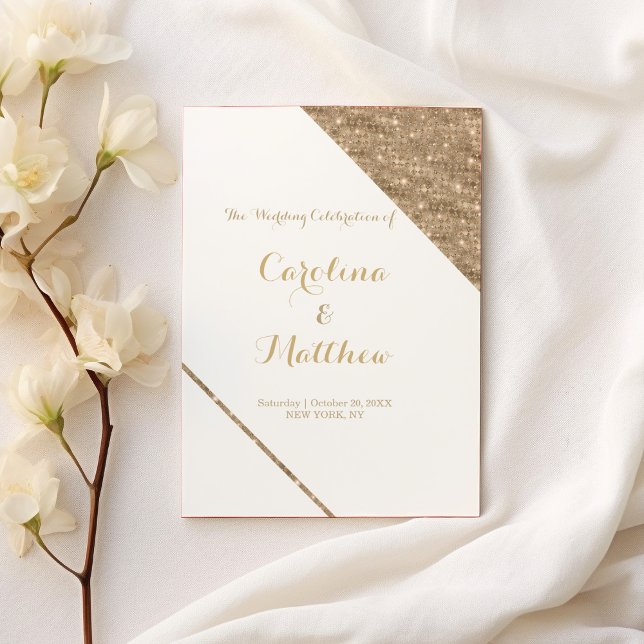 Lyxklassig elegant vit guld glitter glam Program  (Luxury classy white gold glitter glam Program )