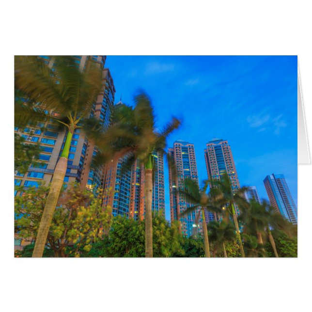 Lyxkondominier i China Hälsningskort (Framsidan Horizontal)