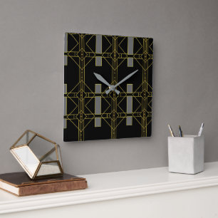lyxkonst deco fyrkantig klocka