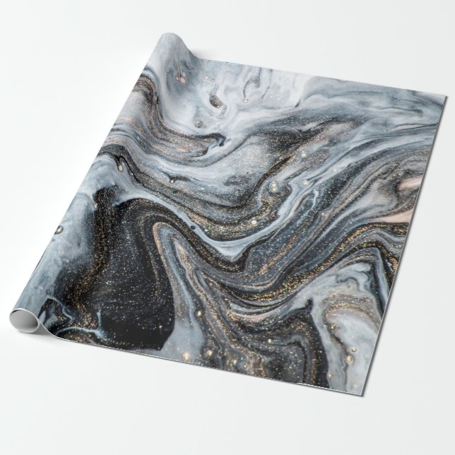 Lyxkonst i Östra stil. Golden swirl, artisti Presentpapper (Utrullad)