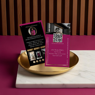 Lyxlägenheter Svart Guld Rosa Sociala Bilder Visitkort