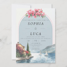 Lyxligt bröllop vid Lake Como med QR-kod