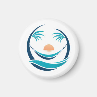 Lyxlov Hammock Solnedgångslogotyp Magnet