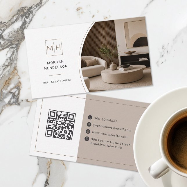 Lyxmäklare Fastighetsfoto QR-kod Visitkort (Skapare uppladdad)