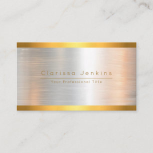 lyxmärke borstat guld silver Metallic Guld Visitkort