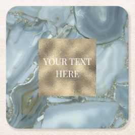 Lyxmarmor chic guld glitter underlägg papper kvadrat