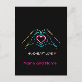 Lyxpar Realistiskt Hand i Hand Guldring An Vykort