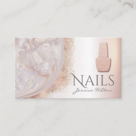 Lyxpärla ro guld agate Nail salon Visitkort