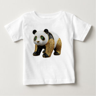 Lyxporcelainpanda med förgylld filigranarbetning t shirt