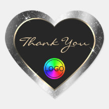 Lyxram Silver Glitterram Tack med logotyp