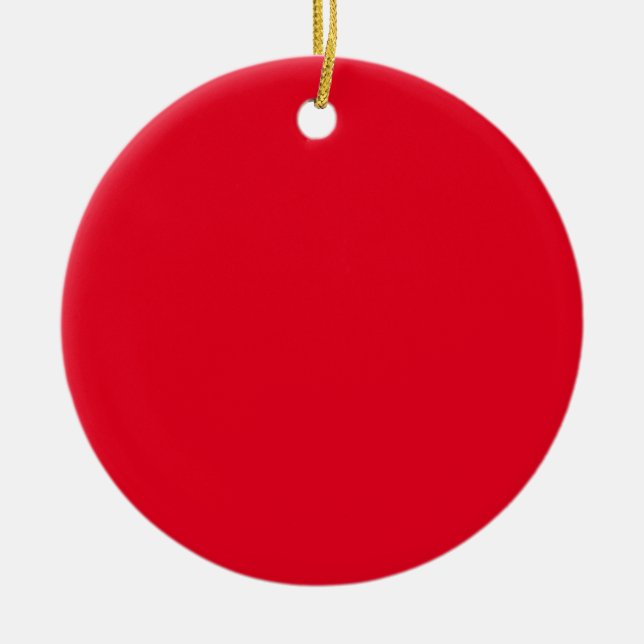 Lyxröd julskötsamhetsprydnad julgransprydnad keramik (Framsidan)