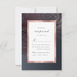 Lyxrosa guld moody vintage botanisk bröllopsfest OSA kort