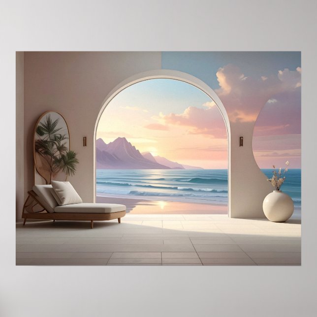 Lyxrum med havsutsikt poster (Framsidan)