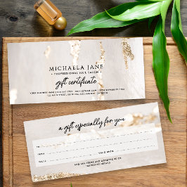 Lyxury Modern Gold Foil Gift Certificate/Voucher