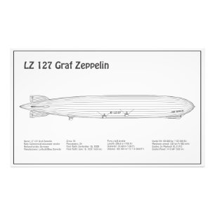 LZ 127 Graf Zeppelin - Planer för flygplansavtryck Fototryck