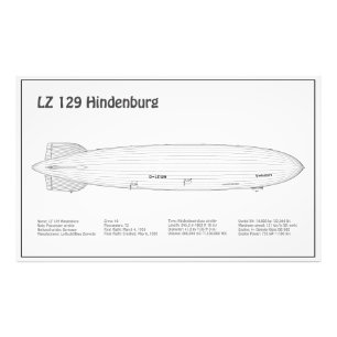 LZ 129 Hindenburg - Planer för flygplansavtryck BD Fototryck