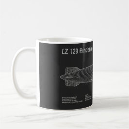 LZ 129 Hindenburg - Planer för flygplansavtryck PD Kaffemugg