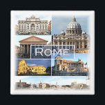 LZO002 ROM, Lazio, Italien, Kylskåp Magnet<br><div class="desc">Här hittar du souveniren från din semester. Denna kategori innehåller kylskåpsmagneter från många platser i Italien, (LZO002 ROM, Lazio, Italien, kylskåpsmagnet). Överraska vänner och familj med de unika souvenirerna från din fantastiska resa. Testa oss. #LeoPepeDesign - S:t Peters basilika, romerska forumet, Victor Emmanuel II-monument Vittoriano, Europa Italien Rom, S:t Peter...</div>