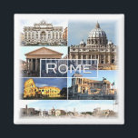 LZO002 ROM, Lazio, Italien, Kylskåp Magnet<br><div class="desc">Här hittar du souveniren från din semester. Denna kategori innehåller kylskåpsmagneter från många platser i Italien, (LZO002 ROM, Lazio, Italien, kylskåpsmagnet). Överraska vänner och familj med de unika souvenirerna från din fantastiska resa. Testa oss. #LeoPepeDesign - S:t Peters basilika, romerska forumet, Victor Emmanuel II-monument Vittoriano, Europa Italien Rom, S:t Peter...</div>