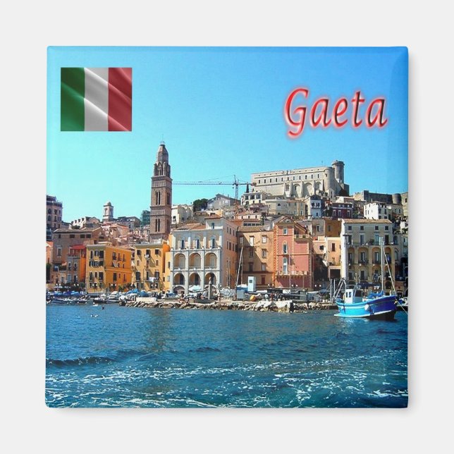 LZO003 GAETA MEDIEVAL, Lazio, Italien, Fridge Magnet (Framsidan)