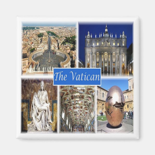 LZO004 VATICAN, Lazio, Italien, Fridge Magnet (Framsidan)