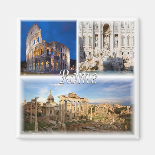 LZO005 ROME - Mosaic - Lazio - Italien - Fridge Magnet (Framsidan)