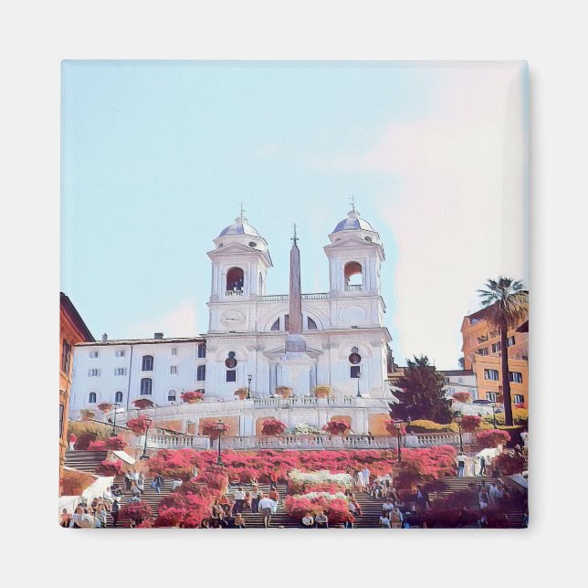 LZO007 PIAZZA DI SPAGNA - ROME - Italien - Fridge Magnet (Framsidan)