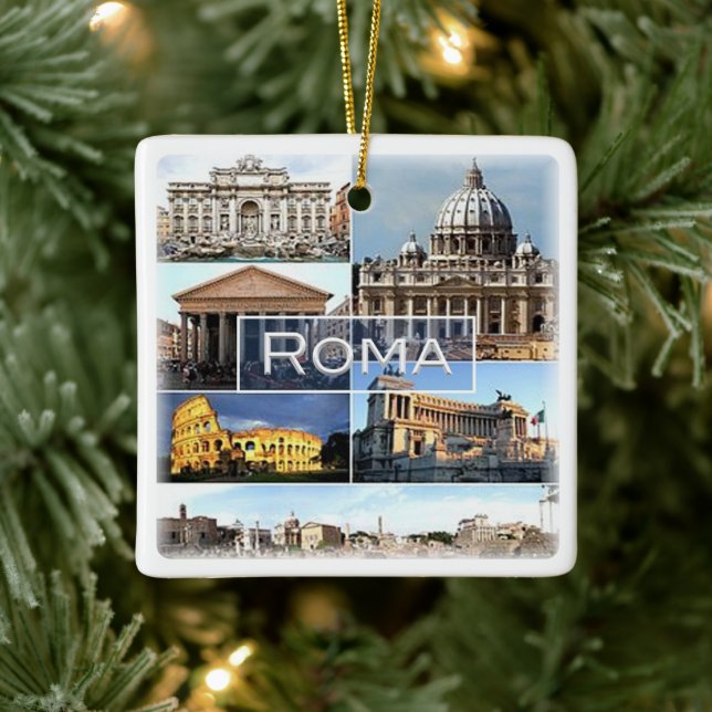 LZO010 mosaik of ROME, Lazio, Italien, Julgransprydnad Keramik (Träd)