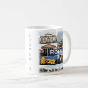 LZO010 mosaik of ROME, Lazio, Italien, Kaffe Mugg