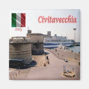 LZO014 CIVITAVECCHIA, Forte Michelangelo, Port, Magnet