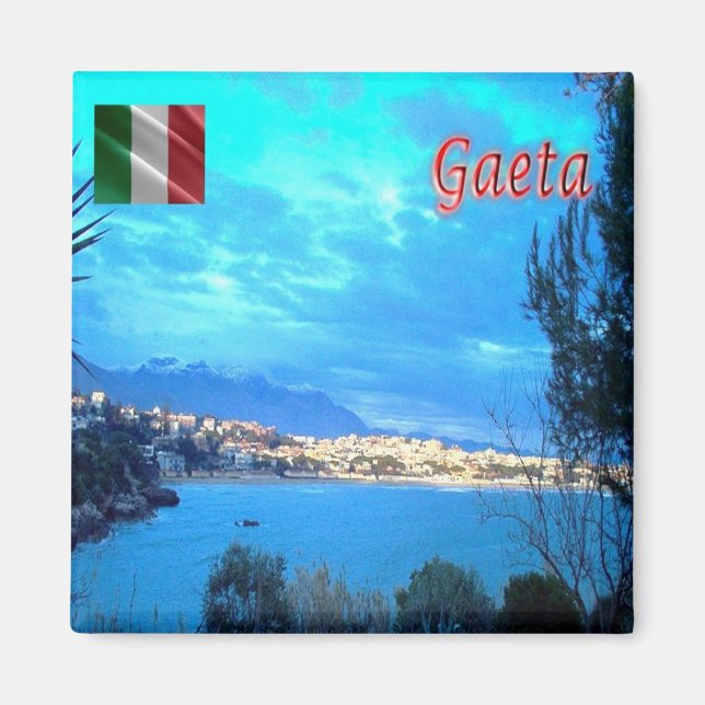 LZO016 GAETA, Lazio, Italien, Fridge Magnet (Framsidan)